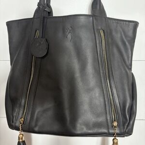 Browning Tote Bag Womens Black Faux Leather Tassel‎ Zip Concealed Carry Purse